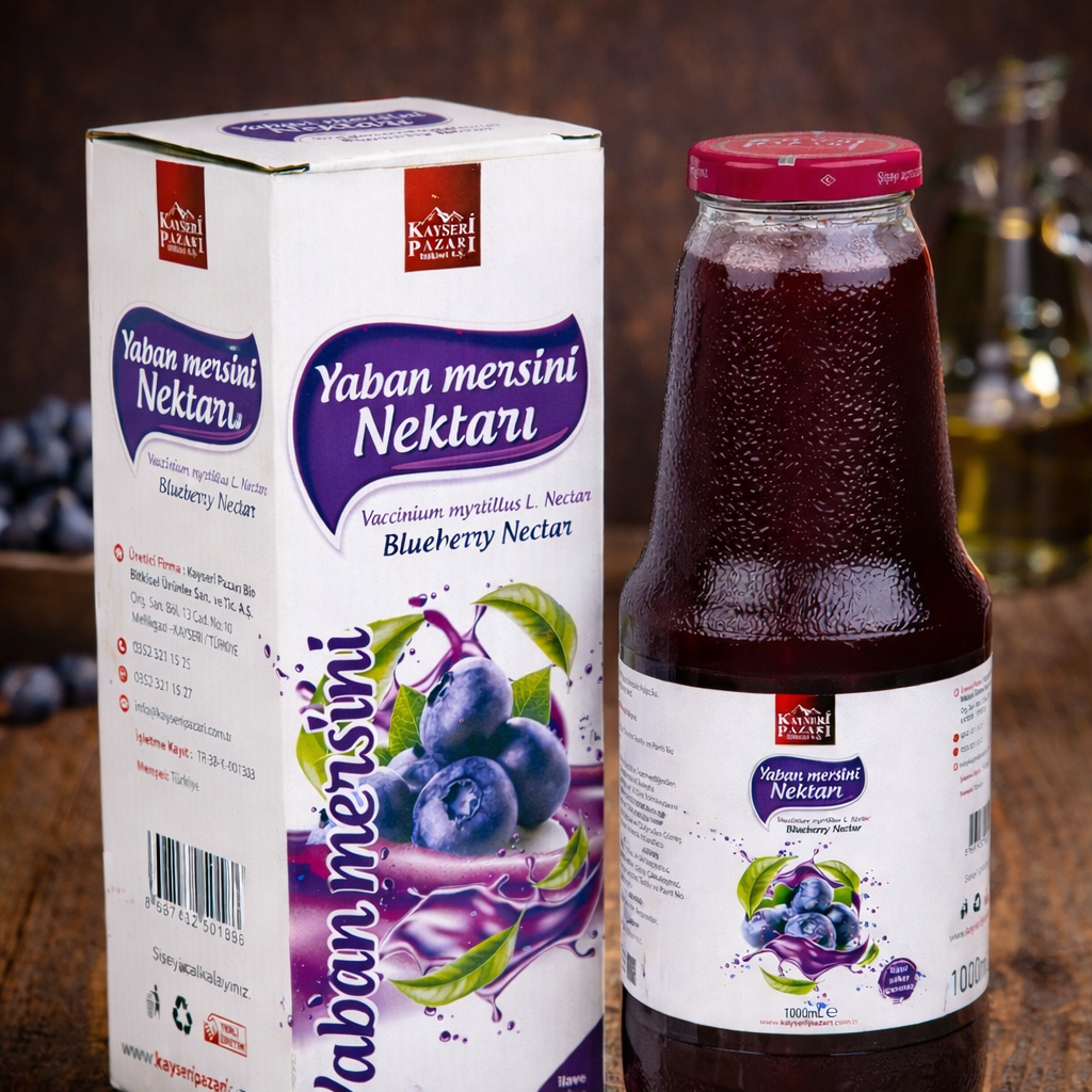 Kayseri Pazarı Yaban Mersini Suyu 1 Lt