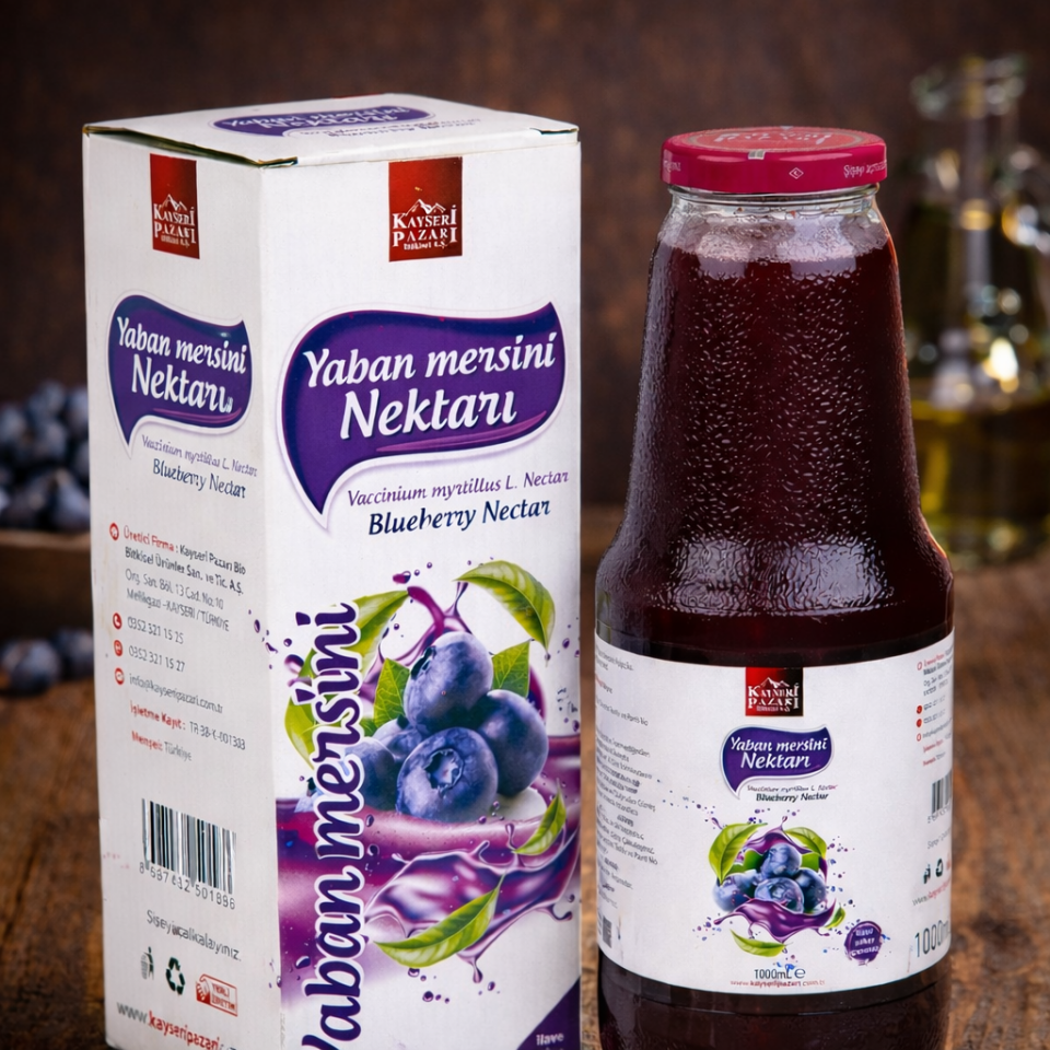 Kayseri Pazarı Yaban Mersini Suyu 1 Lt