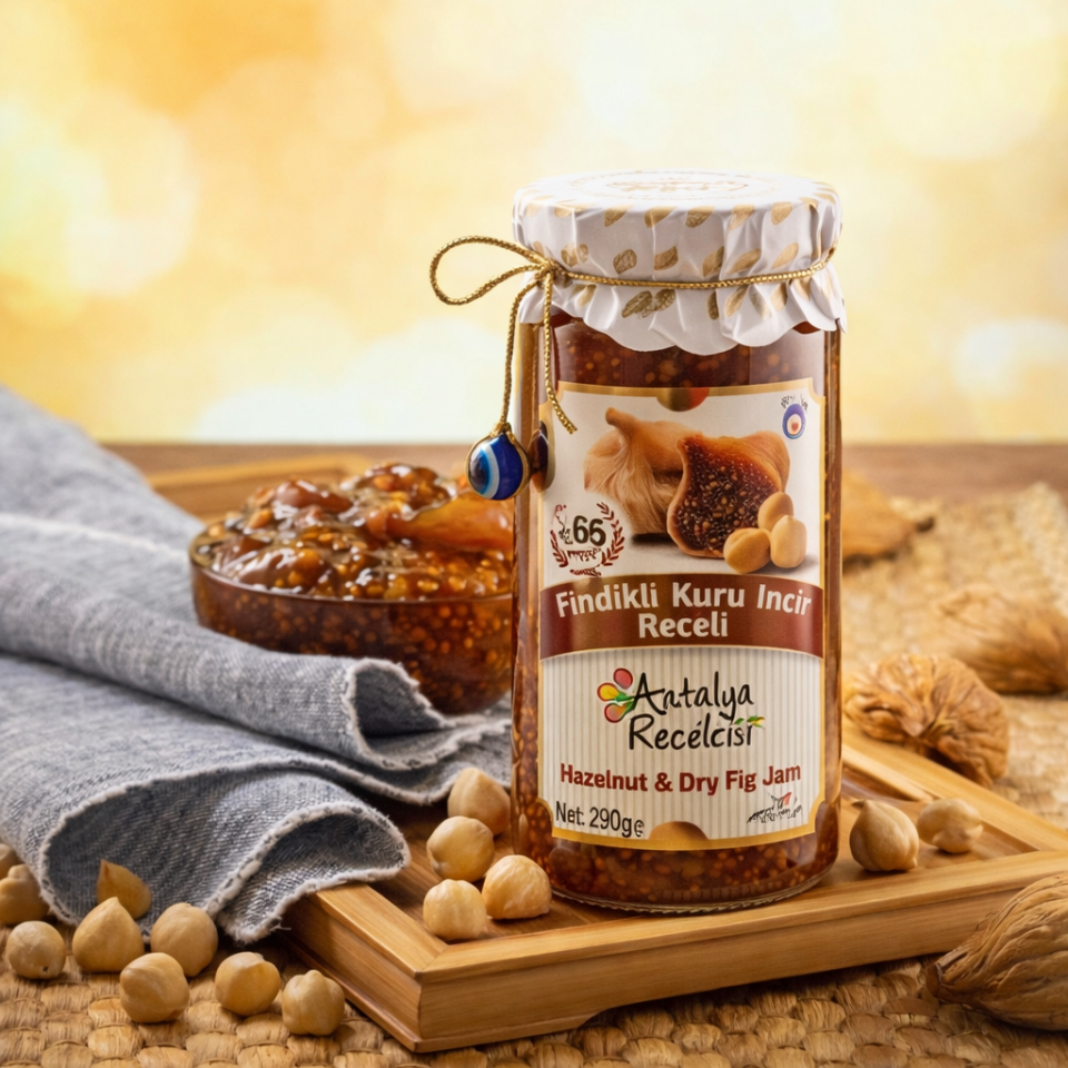 Antalya Reçelcisi Fındıklı Kuru İncir Reçeli